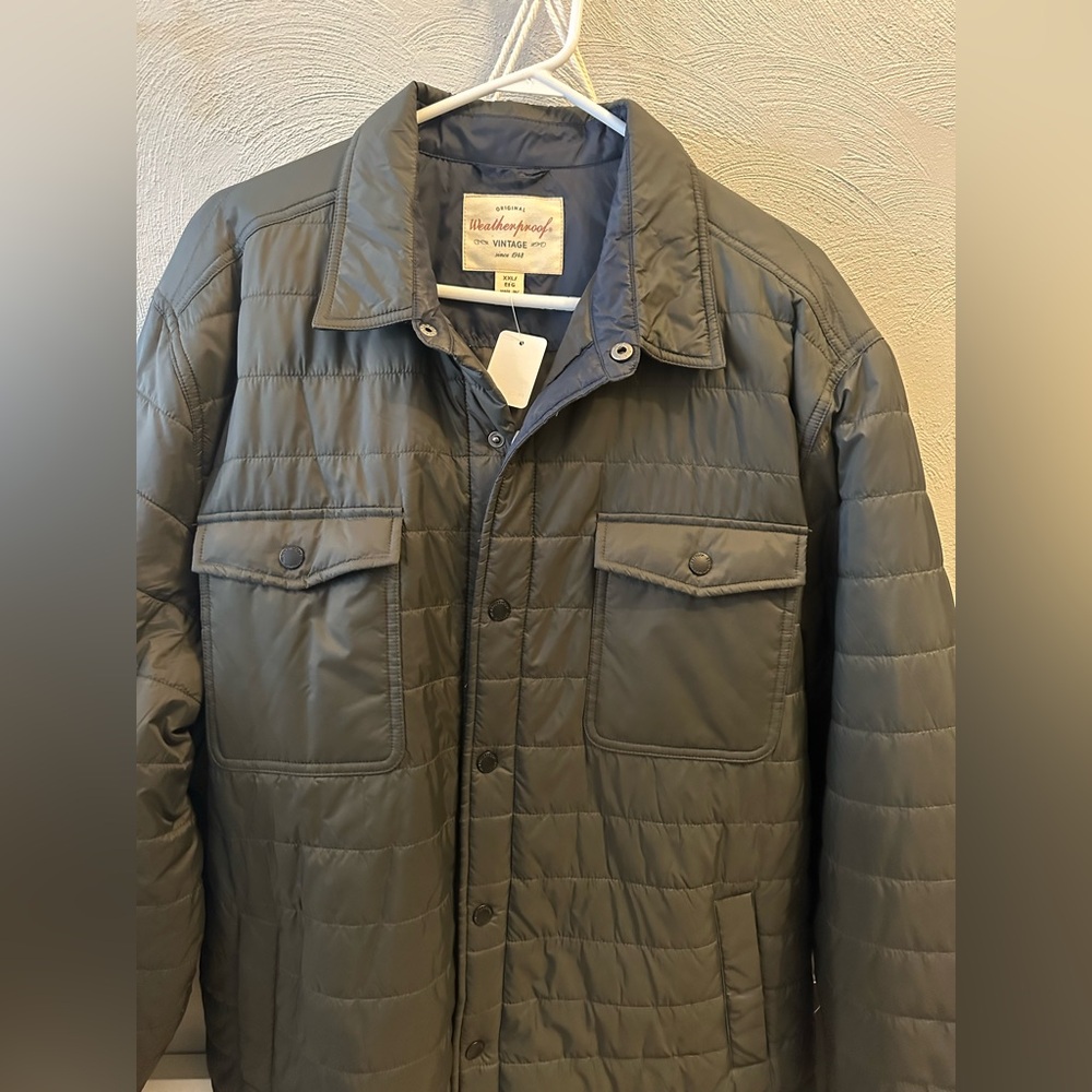 Weatherproof Men's Gray Quilted Jacket